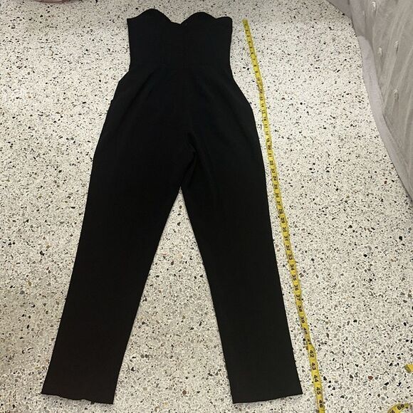 Amanda Uprichard black jumpsuit deep v back zip revolve XS - Picture 7 of 7